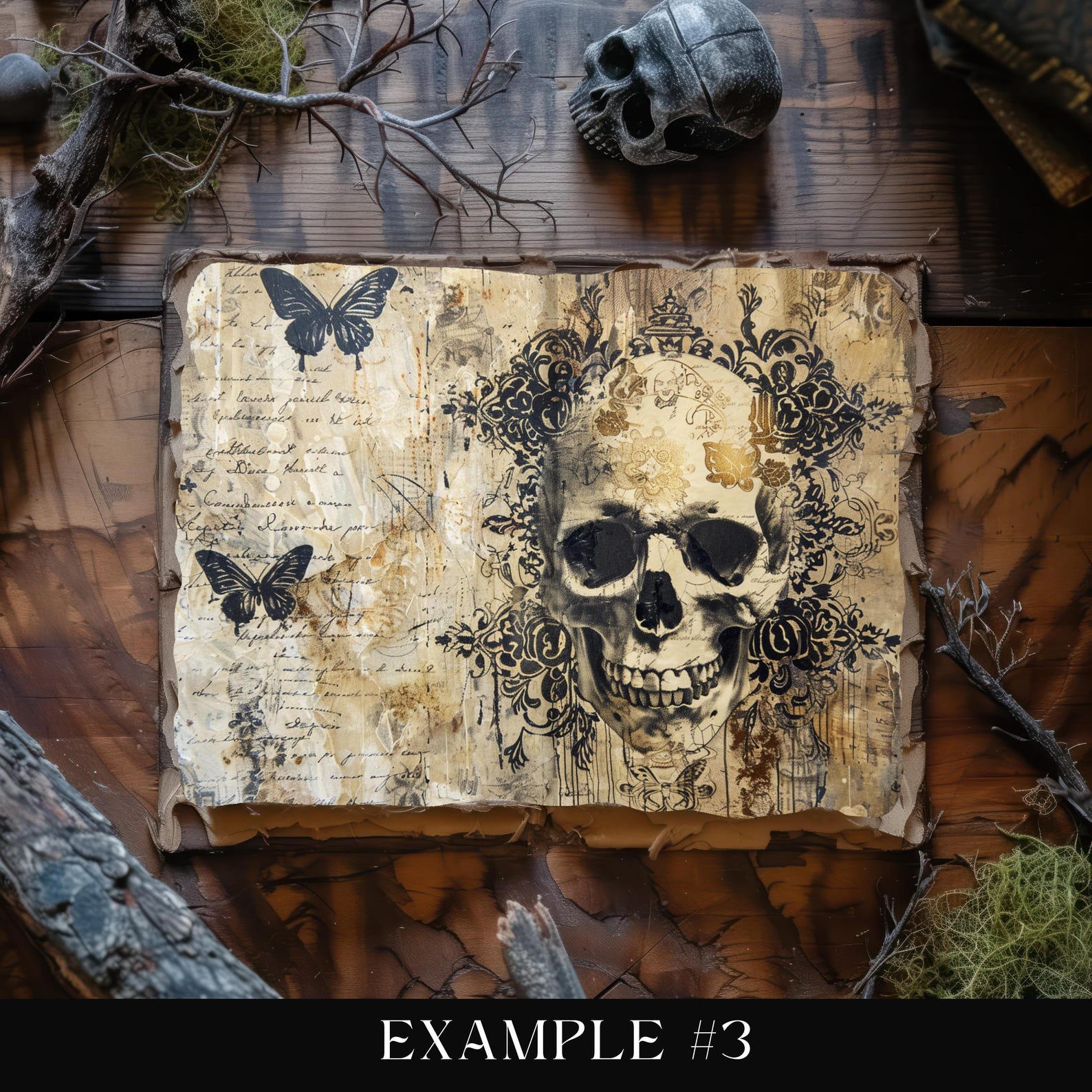 Spooky Gothic Junk Journal Mockup: Halloween Canva Drag & Drop Template ...