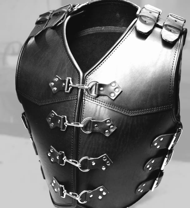 Buffalo Leather Biker Vest: Australian Club Style Motorcycle Cut