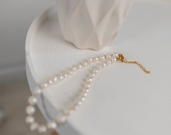 Chunky Baroque Pearl Choker: Elegant Freshwater Necklace, Irregular Statement Jewelry,Freshwater pearl necklace,Irregular Pearl choker