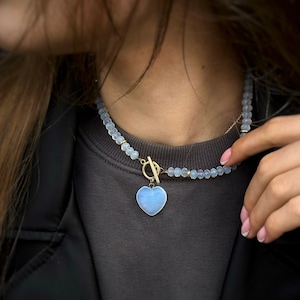 Opal Beaded Necklace - Elegant & Timeless Opal Rondelle Jewelry |Sparkling Opal Rondelle Necklace | Best quality opal necklace | opal choker