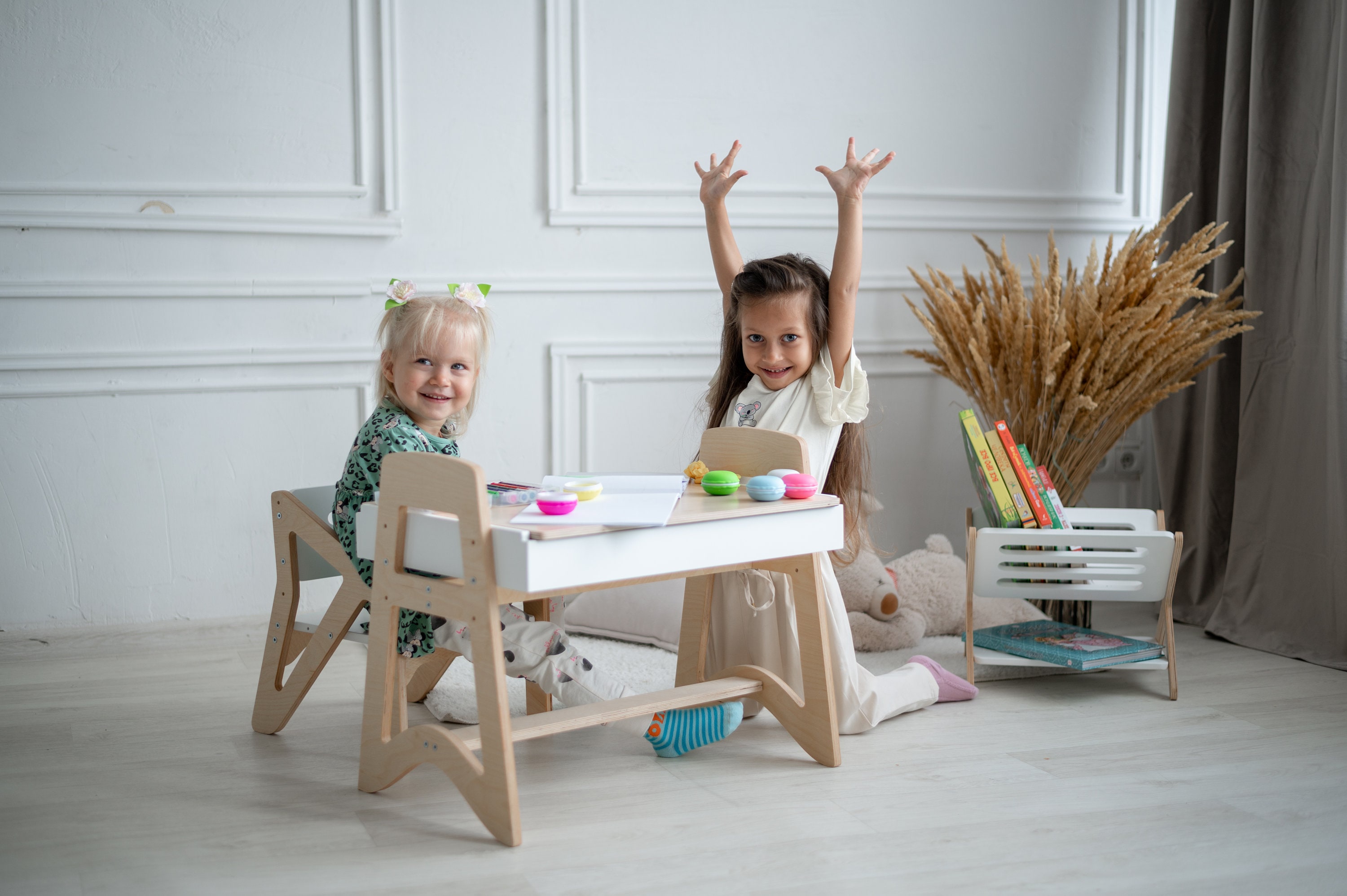 Stylish Kids Table and Chair Set - Montessori Inspired Toddler ...