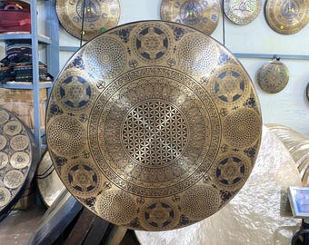 Campana tibetana Flor de la Vida – Gong extragrande hecho a mano para meditación y sanación con sonido