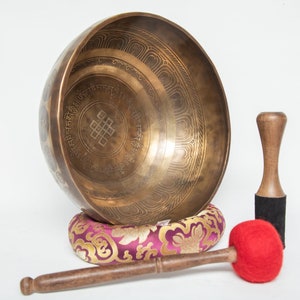 12 inches mantra carved singing bowl-mantra Blessed singing bowl-Chakra healing and meditation bowl-Yoga, peace-long lasting sound
