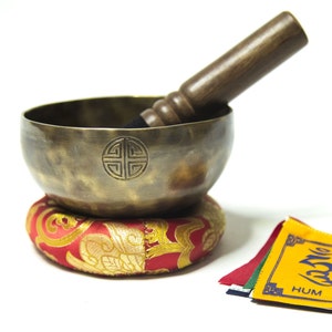 5 inches Full Moon Singing Bowl - Best for Meditation, Sound Healing, Chakra Balancing - Tibetan Singing Bowl Made on Full Moon Night