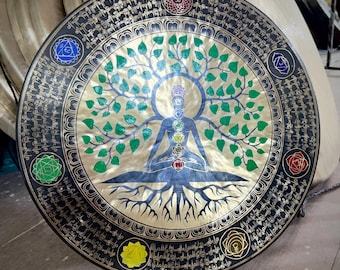 Cloche de Yogi Gong : arbre de vie, guérison par le son (35 cm à 100 cm)