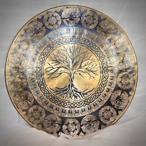 35c to 100cm Tree of life Large Gong Bell-Aesthetic design- Deep resonating sound quality- Available in Various sizes- Made in Nepal