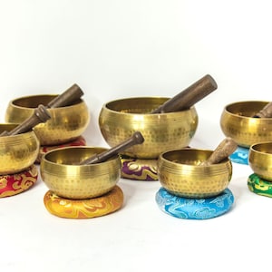 SET of 7 singing bowl set hand hammer  set- Tibetan singing bowl-Master Healing singing Bowl-sound healing made from nepal