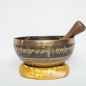 mantra blessed singing bowl, buddha  etched large Tibetan singing bowl-Master Healing singing Bowl-sound healing made from nepal