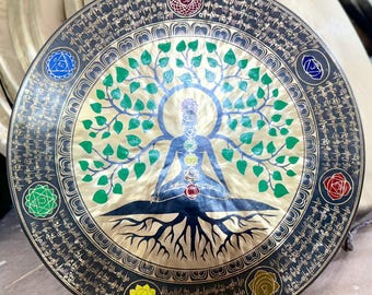 Campana de gong yogui de meditación de 70 cm: sonido resonante profundo, fabricada en Nepal
