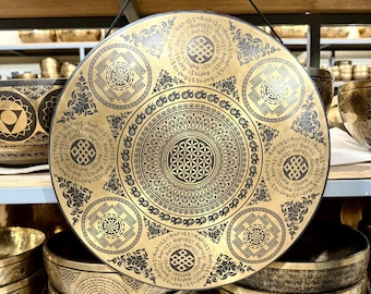 Blume des Lebens Gong: Tibetischer Gesangsgong für die Klangbad Meditation