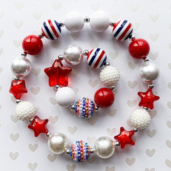 Chunky bead necklace for toddlers clearance