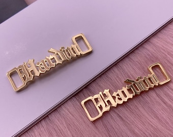 Custom Name Shoe Buckle, Personalized Shoe Tag, Shoe Clips Shoe Buckles, Name Shoes Lace, Nameplate Shoe Buckle, Shoe Accessories
