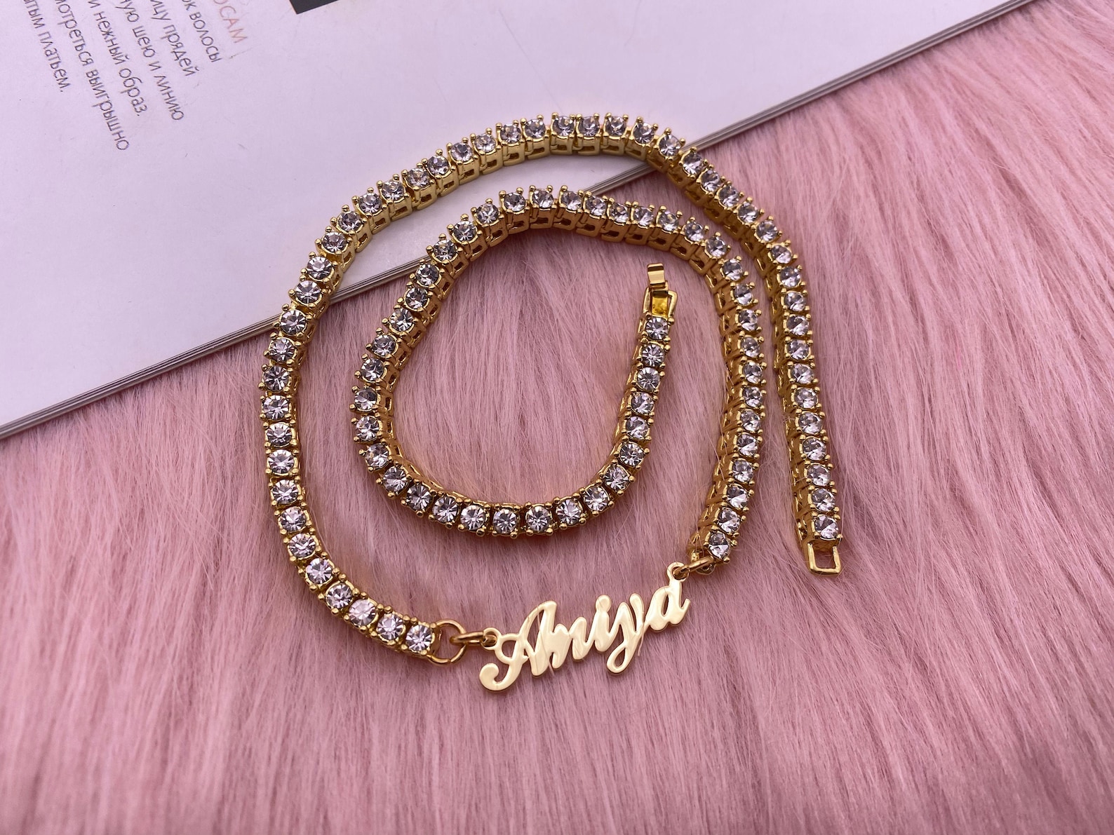 bling name necklace