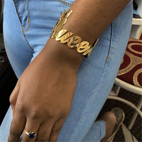 Custom Name Bangle, Personalized Cuff Bracelet, Handmade Jewelry