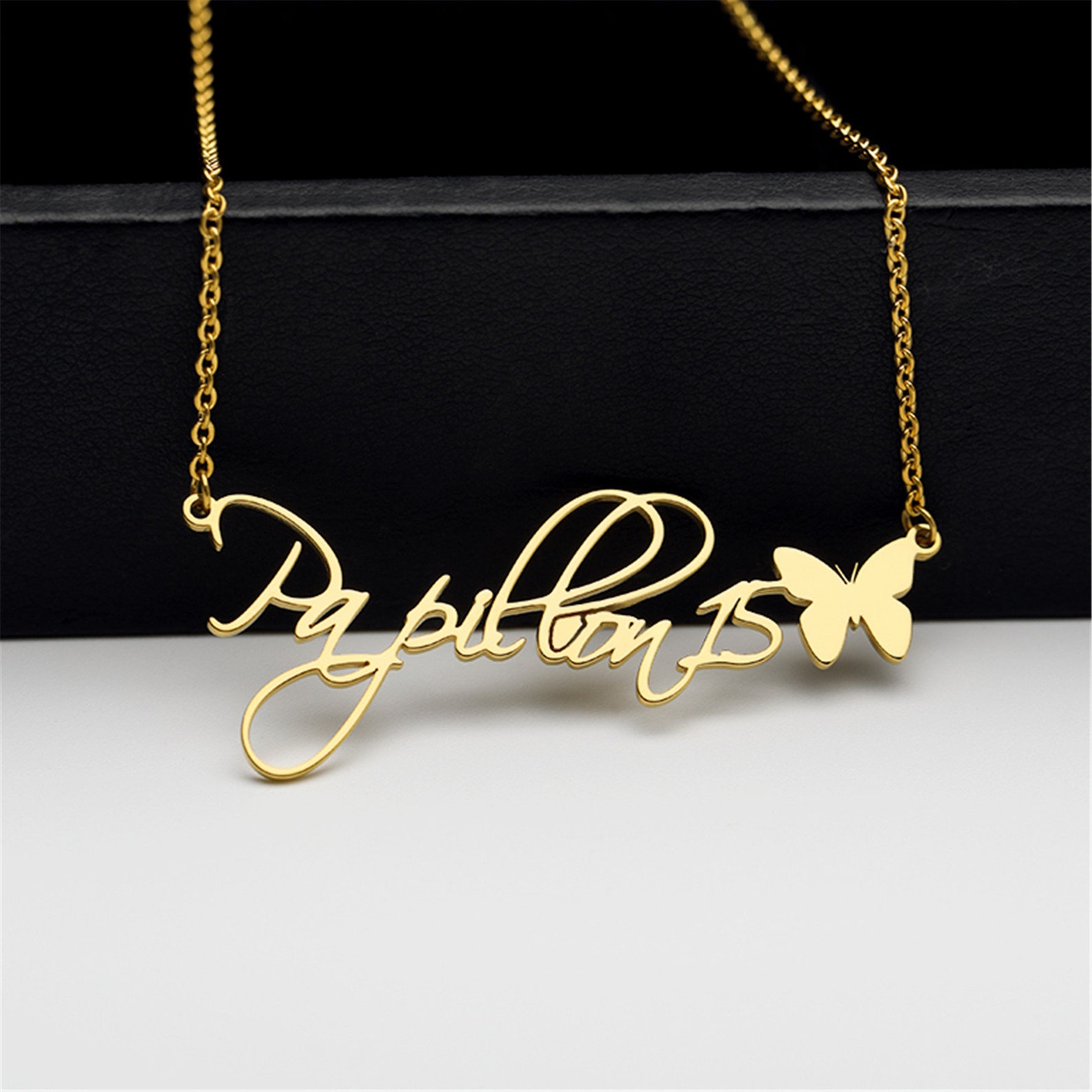 Gold Personalized Name Necklace Custom Name Necklace Silver Etsy