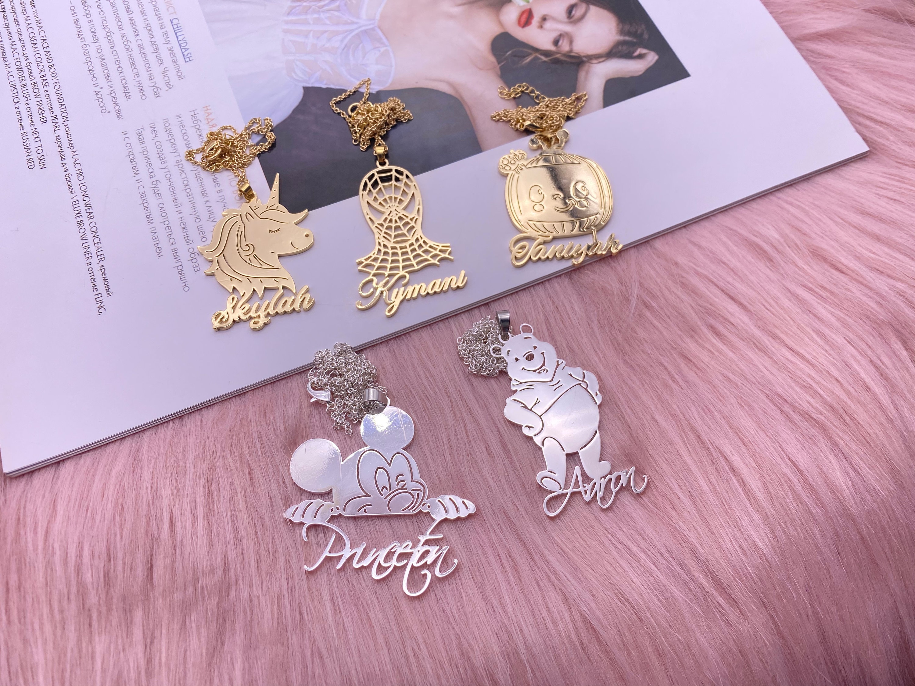 Kids cartoon character necklaces Clearance