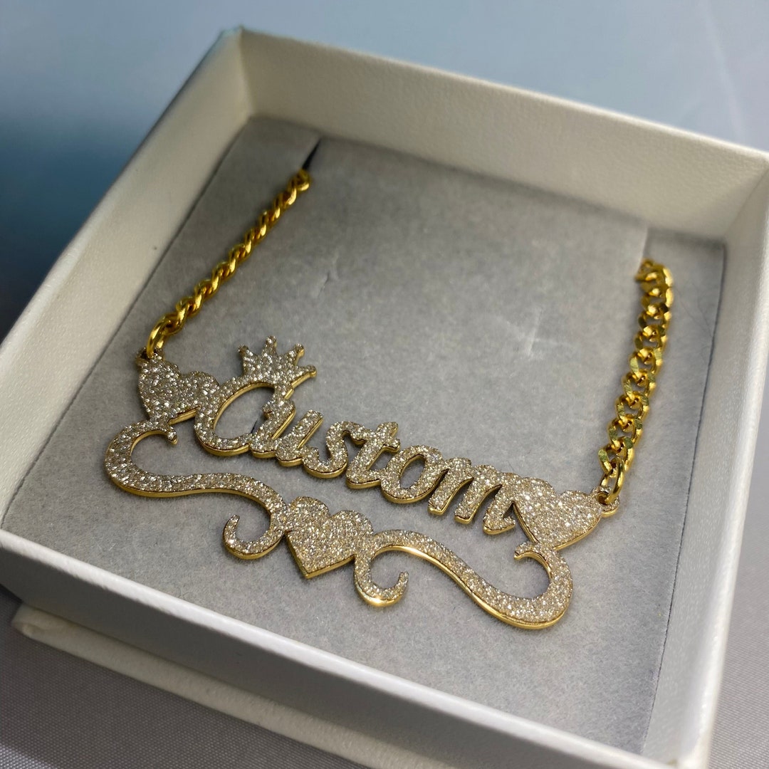Rhinestone name necklace Clearance