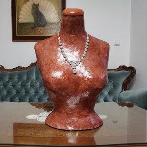 Vintage Inspired Handmade Half Mannequin- Jewelry Display- Necklace Holder- Shop Display- Head holder