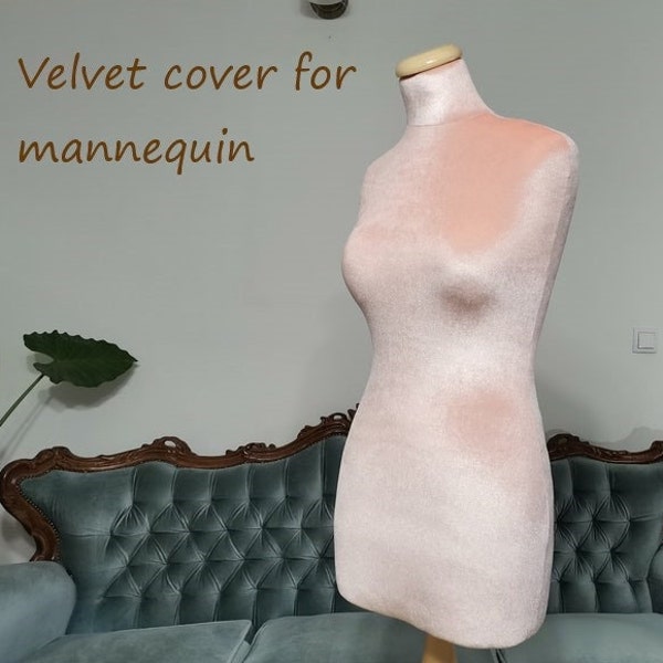 Housse en velours pour mannequin | Plusieurs couleurs | Accessoire mannequin de couture | Housse pour mannequin de couture