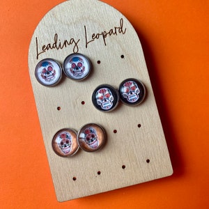 Halloween Earrings, Spooky Earrings, Skull Earrings, Skeleton Earrings, Fall Earrings, Trick or Treat, Halloween Jewelry, Sugar Skull