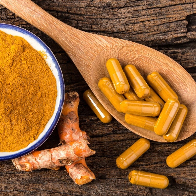 Turmeric With Piperine Extract Capsules Organic Vegan Etsy
