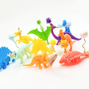 Bright Dinosaurs | Party Dino | Table Sprinkles | Dinosaur Party | Dino Cake Topper | Mini Dinosaur | Mini Party Hats | Party Bag Fillers |