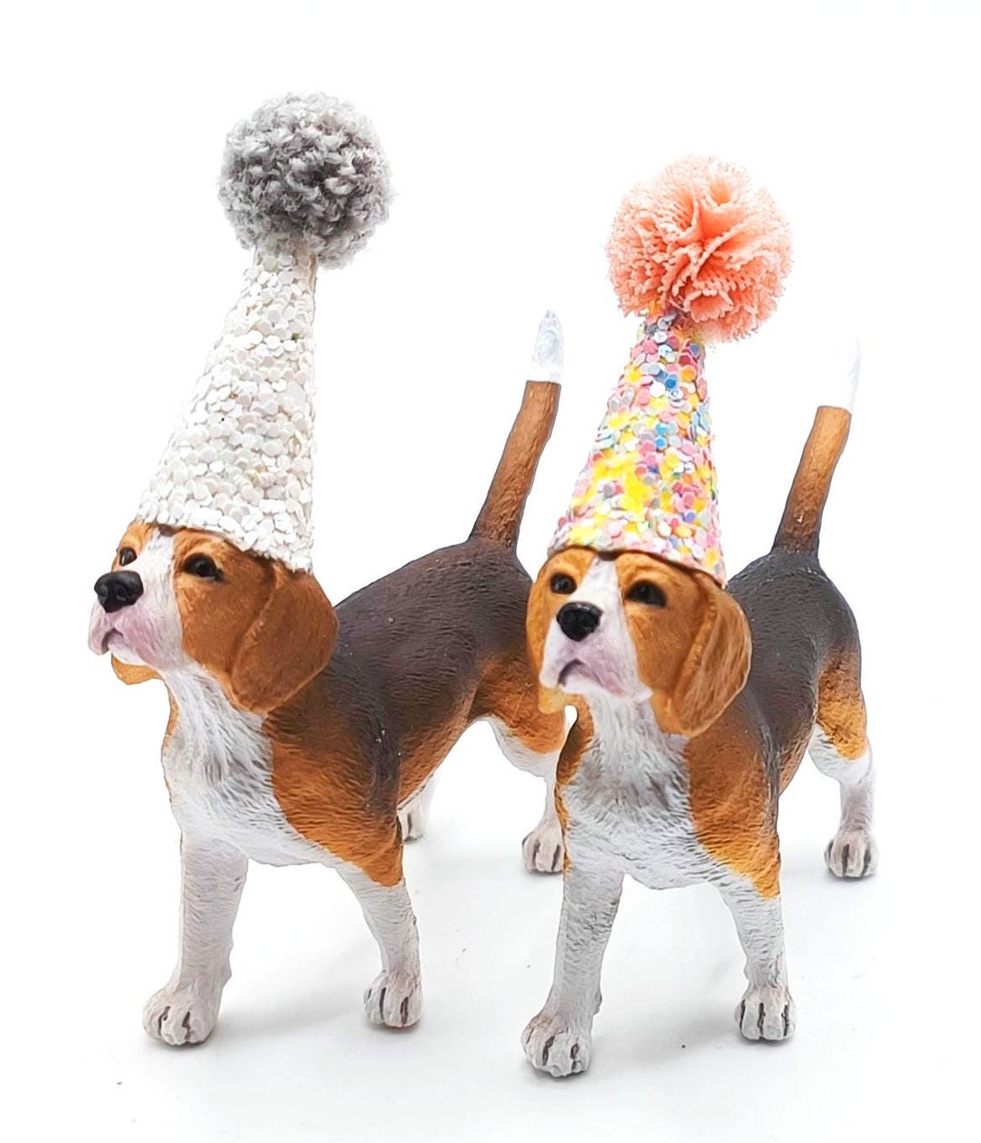 Beagle Dog Cake Topper With Party Hat: Custom Pet Decoration - Etsy