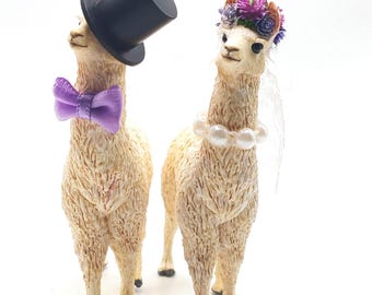 Wedding Cake Decoration | Cake Topper | Wedding Decoration | Party Animal | Wedding Cake Topper | Mini Party Hats | Llama Cake Topper