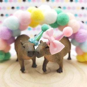 20 Pièces Décoration Gâteau Capybara - Figurines Résine, Pour Anniversaire Enfant, Thème Jungle