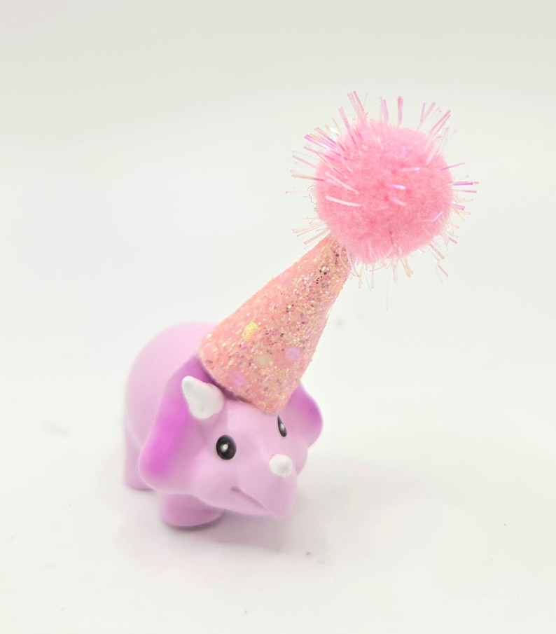 Cute Pastel Dinosaur Cake Topper | Cartoon Style Dinosaur Party | Table Sprinkles | Mini Party Hat | Party Bag Filler image 18