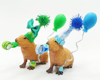 Capybara Cake Topper | Cake Topper | Party Decoration | Party Animal | Party Hats | Capybara Gift | Zoo Theme | Animal Cake Decoration