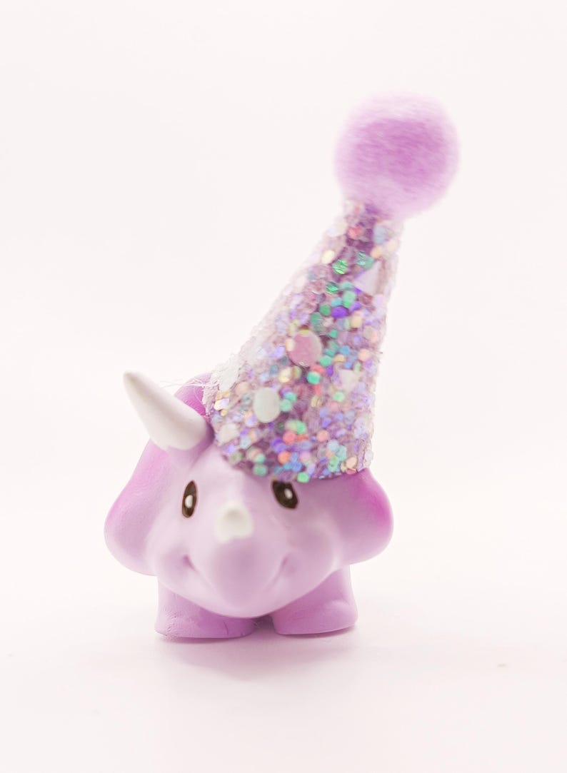 Cute Pastel Dinosaur Cake Topper | Cartoon Style Dinosaur Party | Table Sprinkles | Mini Party Hat | Party Bag Filler image 16