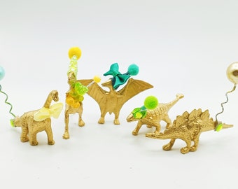 Mini Gold Dinosaurs | Party Dino | Table Sprinkles | Dinosaur Theme | Dino Cake Topper | Dinosaur | Mini Party Hats | Party Bag Fillers |