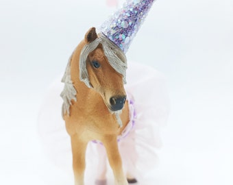 Horse Cake Topper | Cake Topper | Party Decoration | Horse Lover | Animal Cake Topper | Party Animal | Mini Party Hat | Schleich Horse Gift