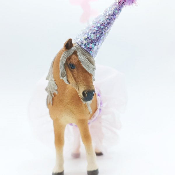 Horse Cake Topper | Cake Topper | Party Decoration | Horse Lover | Animal Cake Topper | Party Animal | Mini Party Hat | Schleich Horse Gift