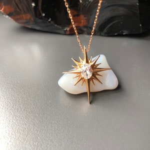 Sterling Silver North Star Necklace: Celestial Polaris Charm
