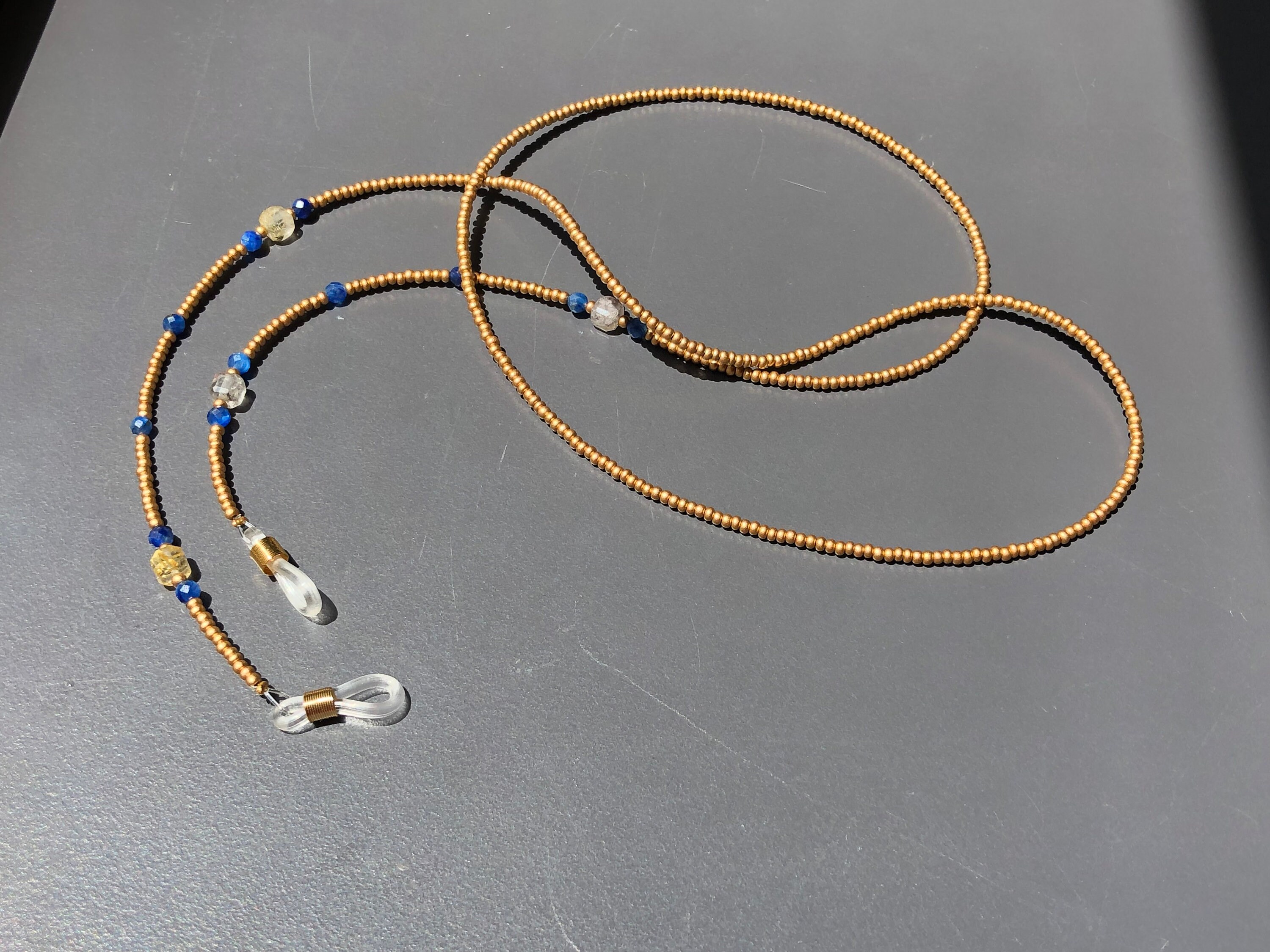 Lapis Lazuli Glasses Chain: Beaded Eyeglass Holder - Etsy