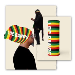 Dreadlock Headband: Reggae Color Loc Tube, Stretchy Dreadlock Accessory