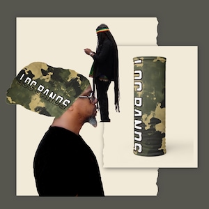 Camouflage Dreadlock Tube: Stretchy Loc Band Headband