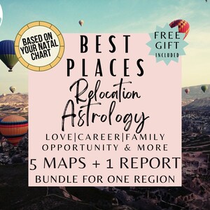 Best Places + Astro Maps Bundle! Visual Maps plus Report w/ Best Cities for Love, Career, Family, Friends, Opportunities, Education & More