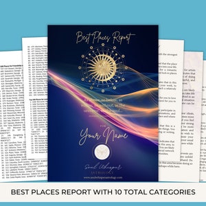 Astrology Report Astrocartography Reading Best Places / Cities / City Location Astrology Natal Chart Report Birth Chart Zodiac image 2