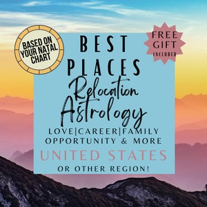 Astrology Report Astrocartography Reading Best Places / Cities / City Location Astrology Natal Chart Report Birth Chart Zodiac image 1