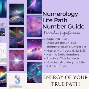 Numerologia Caminho de Vida | Números de Dívida Mestre e Cármica | Download Instantâneo em PDF | Guia de Aprendizagem de Numerologia em E-book