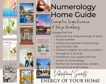 Numerology House Numbers for Home | Real Estate Guide | Energy of a home and property | PDF Instant Download  | Ebook Numerology
