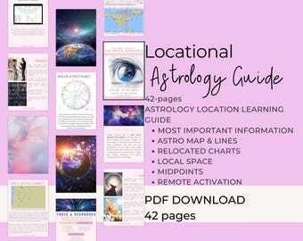 Astrocartography Guide | Locational Astrology, Relocation Map (PDF Download)