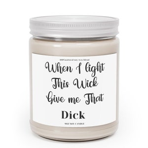 Naughty candle gift for wife Anniversary gift for women Funny Christmas Stocking filler for her