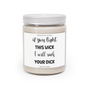 Naughty Anniversary Gift for Husband – Adult Humor Candle, Flirty Long-Distance Birthday Gift for Men, Gag Sexy Birthday soy wax Candle!