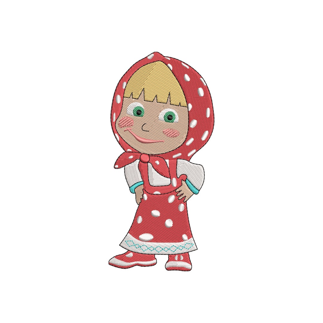 Masha and the Bear Embroidery Digital Design 4 Sizes PNG & Etsy