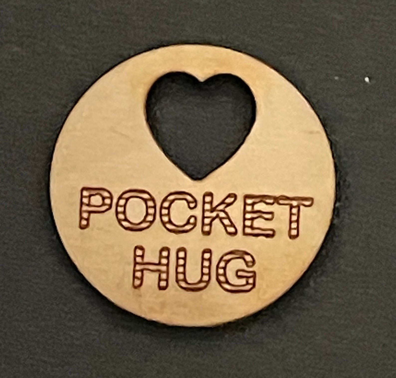 A Cute Pocket Hug Wooden Gift Token for Family or Friends Etsy