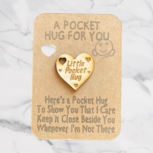 Handcrafted Wooden Pocket Hug Heart - The Perfect Keepsake Gift